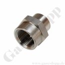 Gewindemuffe G 3/8" x G 1/4" - Länge 26mm - Edelstahl 14571