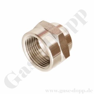 Gewindemuffe G 1/2" IG x G 3/4" IG - Länge 25mm - max. 60 bar - Edelstahl 14571