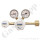 Flaschendruckminderer Stickstoff 200 bar 2-stufig bis 2,0 bar regelbar - Anschluss W24,32x1/14" DIN 477-1 Nr.10 - Ausgang ON / OFF Ventil + KRV 6 mm - FKM - Messing 4.5 - GASARC TECH MASTER GPT401
