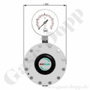 Leitungsdruckminderer 10 - 250 mbar regelbar - Eingang max. 12 bar Rechts - 1-stufig - IN / OUT 1/4" NPT IG - 4 Port - Messing verchromt 6.0 - GCE Druva LMD 545-01 / LPBPVSFRD