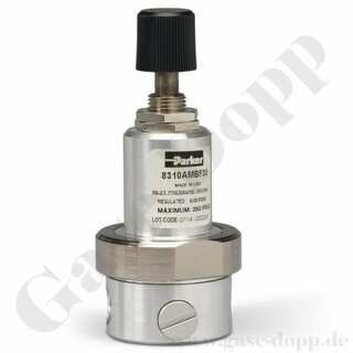 Leitungsdruckminderer Feindruckregeler 6.0 Eingang max. 17 bar - Ausgang 170 mbar 2,5 psi - Edelstahl - Parker 8310SMVS2.5