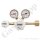 Flaschendruckminderer Wasserstoff 4.5 200 bar - bis 0,5 bar regelbar- 2-stufig - Messing - Ausgang KRV 6mm - GASARC TECH MASTER GPT401