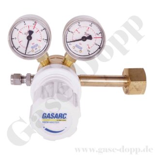 Flaschendruckminderer Sauerstoff 4.5 200 bar - bis 3,5 bar regelbar- 2-stufig - Messing - Ausgang G 1/4" AG - GASARC TECH MASTER GPT401