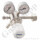 Flaschendruckminderer Sauerstoff synthetische Luft 200 bar 2-stufig bis 6,0 bar regelbar - Anschluss G 3/4" DIN 477-1 Nr.9 - Ausgang KRV 6mm - FKM - Messing vernickelt 5.0 - GASARC LAP MASTER LGT501