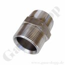 Doppelnippel 1 1/2" NPT AG x 1 1/2" NPT AG - 400 bar Edelstahl