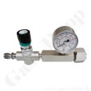 Flaschenanschlussventil / Membranventil mit Manometer DIN...