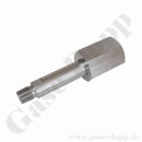 Flaschenanschluss NEN RU3 - W24,32x1/14" x 1/4" NPT AG - Ar He N2 - 200 bar - Länge 90 mm - Edelstahl