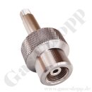 Flaschenanschluss DIN 477-1 Nr.6 - W21,8x1/14" x 1/4" NPT AG - Argon CO2 Helium 200 bar - Handanschluss - L&auml;nge 90 mm - Edelstahl