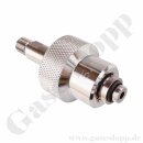Flaschenanschluss DIN 477-1 Nr.6 - W21,8x1/14" x 1/4" NPT AG - Argon CO2 Helium 200 bar - Handanschluss - L&auml;nge 90 mm - Edelstahl