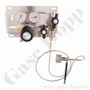 Stationsdruckminderer Entspannungsstation Druckregelstation 5.0 - Sauerstoff Inertgas Stickstoff Argon Helium - bis 14 bar regelbar mit Kontaktmanometer - Eingang Wendel mit W21,8x1/14" DIN 477-1 Nr.6 - Ausgang: 1/4" NPT IG - GCE Druva SMD50024