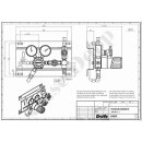 Stationsdruckminderer Entspannungsstation Druckregelstation 5.0 - Sauerstoff Inertgas Stickstoff Argon Helium - bis 14 bar regelbar mit Kontaktmanometer - Eingang Wendel mit W21,8x1/14" DIN 477-1 Nr.6 - Ausgang: 1/4" NPT IG - GCE Druva SMD50024