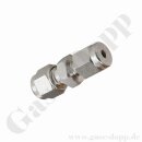 Reduzierverschraubung gerade - RVS 4 mm x RVS 1/8" - Doppelklemmring Rohrverschraubung (RVS) metrisch auf Doppelklemmring Rohrverschraubung (RVS) zöllig - Edelstahl - HAM-LET