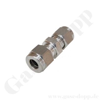 Reduzierverschraubung gerade - RVS 10 mm x RVS 8 mm - Doppelklemmring Rohrverschraubung (RVS) metrisch auf Doppelklemmring Rohrverschraubung (RVS) metrisch - Edelstahl - HAM-LET