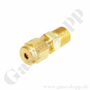 Einschraubverschraubung - RVS 1/8" x 1/8" NPT AG - Doppelklemmring Rohrverschraubung (RVS) zöllig auf NPT Außengewinde AG - Messing - HAM-LET