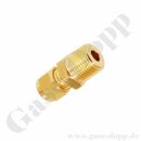 Einschraubverschraubung - RVS 8 mm x 3/8" NPT AG - Doppelklemmring Rohrverschraubung (RVS) metrisch auf NPT Außengewinde AG - Messing - HAM-LET