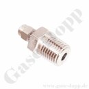 Einschraubverschraubung - RVS 1/16" x 1/4" NPT AG - Doppelklemmring Rohrverschraubung (RVS) zöllig auf NPT Außengewinde AG - Edelstahl - HAM-LET