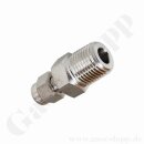 Einschraubverschraubung - RVS 1/16" x 1/8" NPT AG - Doppelklemmring Rohrverschraubung (RVS) zöllig auf NPT Außengewinde AG - Edelstahl - HAM-LET