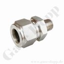 Einschraubverschraubung - RVS 15 mm x 1/4" NPT AG - Doppelklemmring Rohrverschraubung (RVS) metrisch auf NPT Außengewinde AG - Edelstahl - HAM-LET