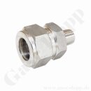 Einschraubverschraubung - RVS 18 mm x 1/4" NPT AG -...