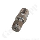 Einschraubverschraubung - RVS 3 mm x 1/4" NPT AG - Doppelklemmring Rohrverschraubung (RVS) metrisch auf NPT Außengewinde AG - Edelstahl - HAM-LET