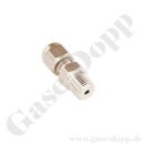 Einschraubverschraubung - RVS 3 mm x 1/8" NPT AG - Doppelklemmring Rohrverschraubung (RVS) metrisch auf NPT Außengewinde AG - max 670 bar - Edelstahl - HAM-LET