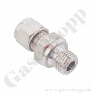 Einschraubverschraubung - RVS 3/8" x G 3/8" AG - Doppelklemmring Rohrverschraubung (RVS) zöllig auf zölliges Außengewinde BSPP (G) AG - 350 bar - Edelstahl - HAM-LET