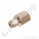 Aufschraubverschraubung gerade - RVS 1/8" x G 1/4" IG - Doppelklemmring Rohrverschraubung (RVS) zöllig auf zölliges Innengewinde BSPP (G) IG - Edelstahl - HAM-LET