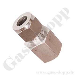 Aufschraubverschraubung gerade - RVS 12 mm x G 1/2" IG - Doppelklemmring Rohrverschraubung (RVS) metrisch auf zölliges Innengewinde BSPP (G) IG - Edelstahl - HAM-LET