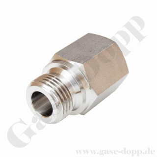 Reduzierung G 1/2" AG x 1/2" NPT IG - G 1/2" fld - 338 bar - Edelstahl