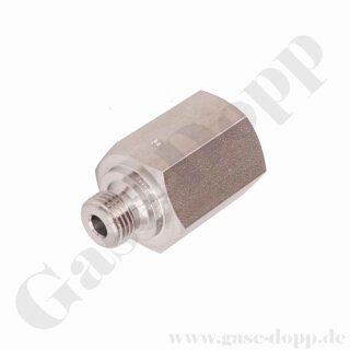 Reduzierung G 1/8" AG x 1/4" NPT IG - 448 bar - Edelstahl