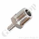 Schlauchtülle 1/4" (6,4 mm) x 1/2" NPT AG - Gewindetülle mit Schlauchanschluss / Aussengewindetülle Edelstahl