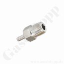 Schlauchtülle 1/8" (3,2 mm) x 1/8" NPT AG - Gewindetülle mit Schlauchanschluss / Aussengewindetülle Edelstahl