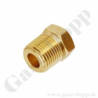 Reduzierung 1/2" NPT AG x 1/4" NPT IG - 228 bar - Messing - Adapter NPT Aussengewinde x NPT Innengewinde