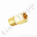 Reduzierung 1/4" NPT AG x 1/8" NPT IG - 221 bar - Messing - Adapter NPT Aussengewinde x NPT Innengewinde