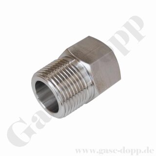 Reduzierung 1" NPT AG x 3/4" NPT IG - 317 bar - Edelstahl - Adapter NPT Aussengewinde x NPT Innengewinde