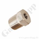 Reduzierung 1/2" NPT AG x 1/8" NPT IG - 448 bar - Edelstahl - Adapter NPT Aussengewinde x NPT Innengewinde