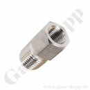 Reduzierung 1/4" NPT AG x 1/8" NPT IG - 448 bar - Edelstahl - Adapter NPT Aussengewinde x NPT Innengewinde