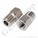 Reduzierung 1/4" NPT AG x 1/8" NPT IG - 448 bar - Edelstahl - Adapter NPT Aussengewinde x NPT Innengewinde