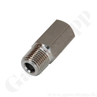 Reduzierung 1/8" NPT AG x 1/16" NPT IG - 462 bar - Edelstahl - Adapter NPT Aussengewinde x NPT Innengewinde