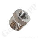 Reduzierung 3/4" NPT AG x 3/8" NPT IG - 448 bar - Edelstahl - Adapter NPT Aussengewinde x NPT Innengewinde