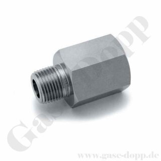 Reduzierung 3/4" NPT AG x 1/2" NPT IG - 338 bar - Edelstahl - Adapter NPT Aussengewinde x NPT Innengewinde