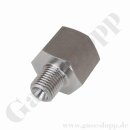 Reduzierung 1/4" NPT AG x G 1/2" IG - 338 bar - Edelstahl - Adapter NPT Außengewinde x BSPP (G) Innengewinde  - Mindestbestellmenge 50 Stk