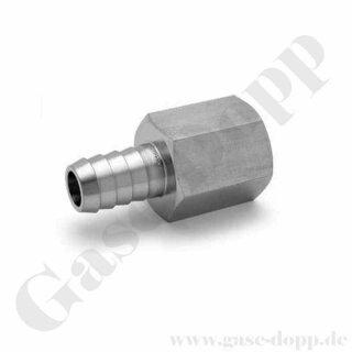 Schlauchtülle 1/2" x 3/8" NPT IG - Edelstahl - Gewindetülle mit Schlauchanschluss / Adapter Schlauch Rohrstutzen