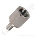 Schlauchtülle 3/8" x 1/2" NPT IG - Edelstahl - Gewindetülle mit Schlauchanschluss / Adapter Schlauch Rohrstutzen