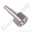 Flaschenanschluss NEN RU4 - W 1" x 1/4" NPT AG - Chlor, Chlorwasserstoff, Schwefeldioxid - Länge 84 mm - Edelstahl - 200 bar