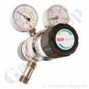 Reinstgasdruckminderer 300 bar - 0,3 bis 1 bar regelbar - 2-stufig - IN / OUT NPT 1/4" IG - 6 Port - Eingang Rechts - 20 m³/h - FKM - Messing verchromt 6.0 - GCE Druva CPLH0DJ