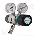 Reinstgasdruckminderer 200 bar - 0,5 bis 3 bar regelbar - 2-stufig - IN / OUT NPT 1/4" IG - 6 Port - Eingang Rechts - 20 m³/h - Messing verchromt 6.0 - GCE Druva CPLH0DJ