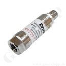 Sicherheitseinrichtung Flammenrückschlagsicherung Acetylen / Wasserstoff / Sauerstoff - IN 1/4" NPT AG / OUT 1/4" NPT IG - max. 15 bar - Messing CR - GCE Druva FS500 B000096