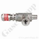 Sicherheitsüberdruckventil - einstellbarer Ansprechdruck 206 - 275 bar - IN 1/4" NPT AG - OUT 1/4" NPT IG - Edelstahl