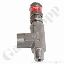 Sicherheitsüberdruckventil - einstellbarer Ansprechdruck 206 - 275 bar - IN 1/4" NPT AG - OUT 1/4" NPT IG - Edelstahl